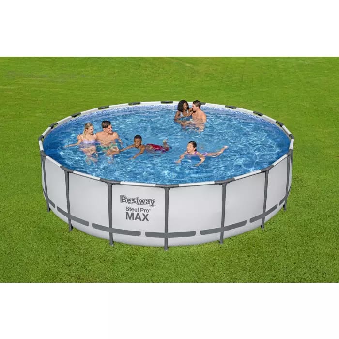 Каркасный бассейн Bestway 56462 BW, Steel Pro Max 549х122см, 23062л, фильтр-насос, лестница, тент фото 5
